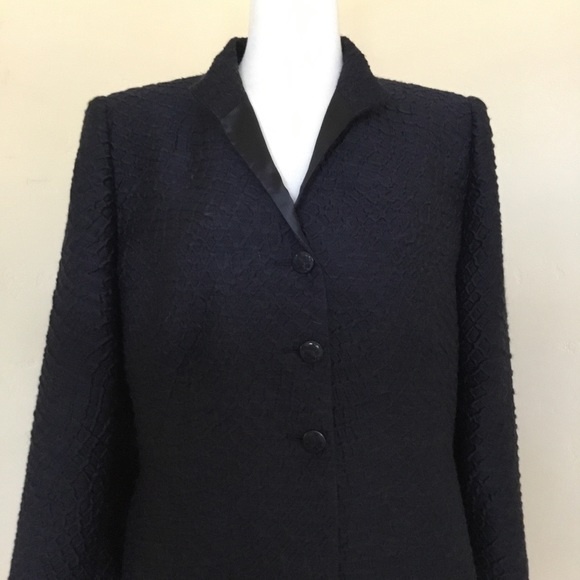Armani Collezioni Blazer Black Made in Italy Size 16 - Picture 1 of 10